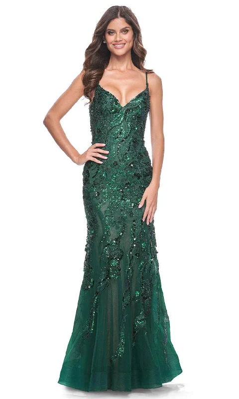 classic prom dressesLa Femme 32049 - Sleeveless Sequin Prom Dress