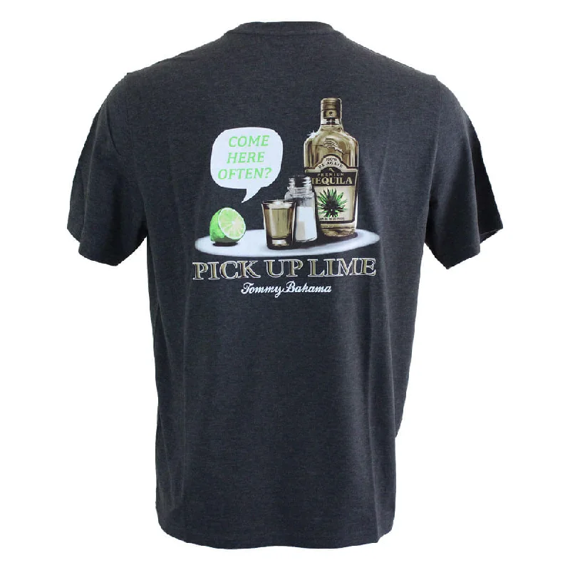 Tommy Bahama Big & Tall Pick Up Lime T-Shirt - Coal Heather