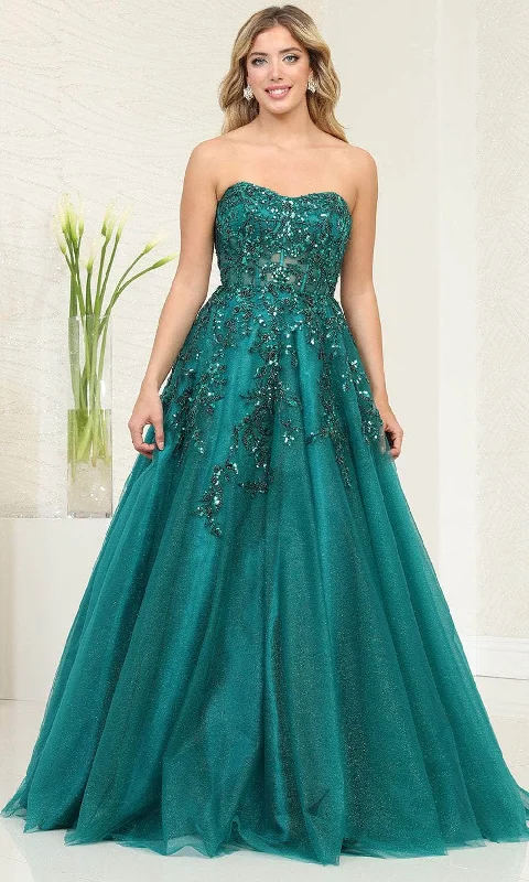 illusion neckline prom dressesMay Queen RQ8120 - Strapless Sweetheart Prom Dress