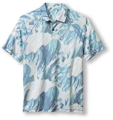 Tommy Bahama Rising Tides Polo Shirt - Banff Blue