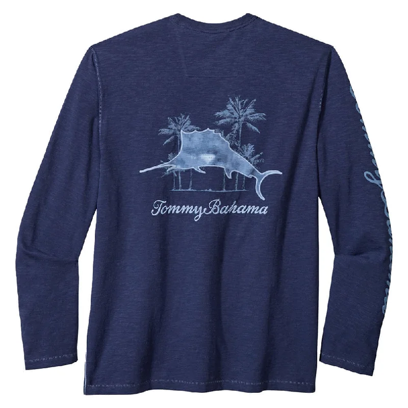 Tommy Bahama Azul Palms Lux Long Sleeve T-Shirt - Island Navy