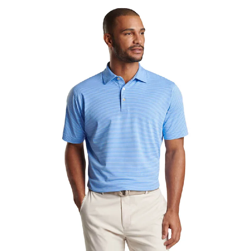 Peter Millar Men's Grace Performance Mesh Polo Shirt - Cottage Blue