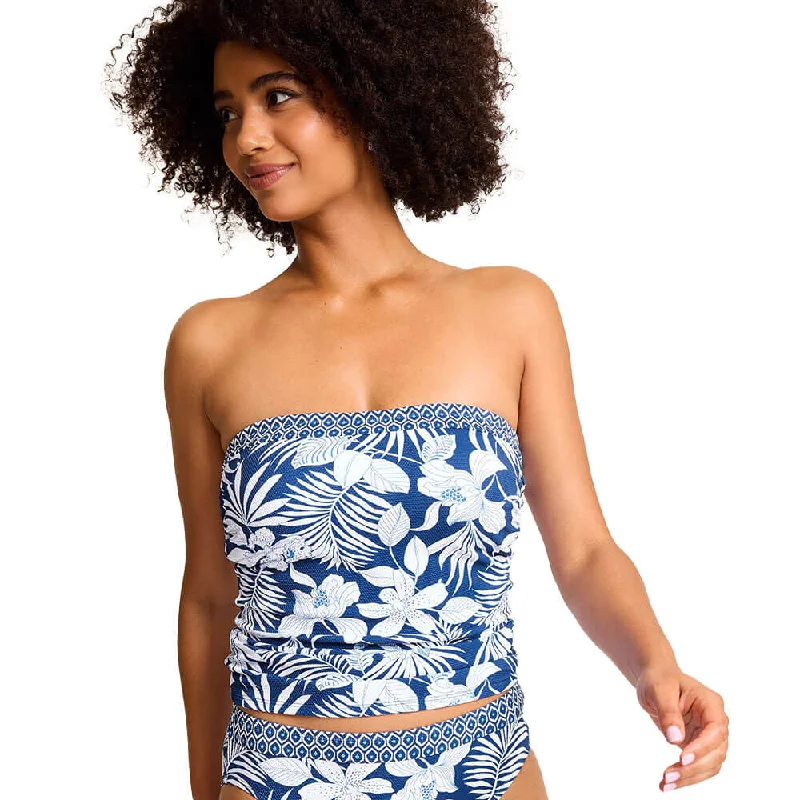 Tommy Bahama Womens Island Cays Blooms Bandini Top - Indigo Tide