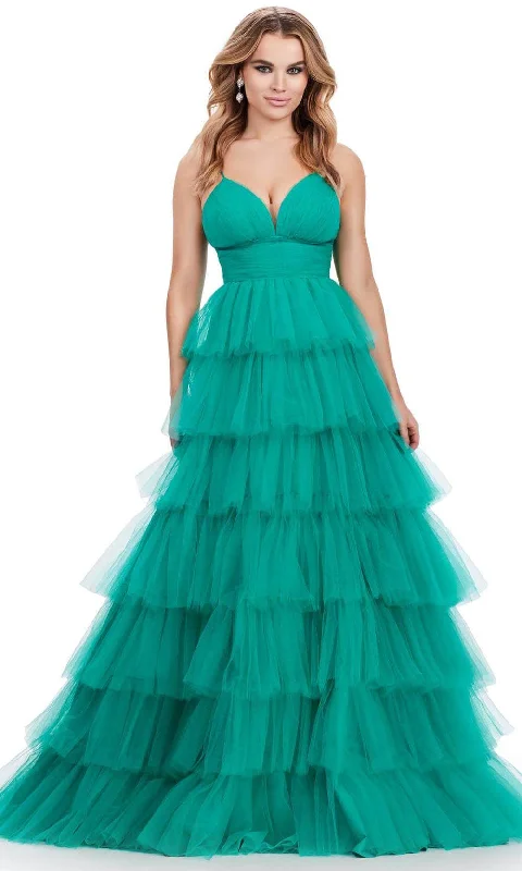 prom dresses with pocketsAshley Lauren 11622 - Tiered A-Line Prom Dress