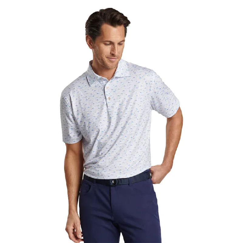 Peter Millar Everglades Performance Jersey Polo Shirt - White