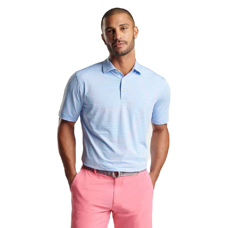 Peter Millar Drum Performance Jersey Polo Shirt - Cottage Blue