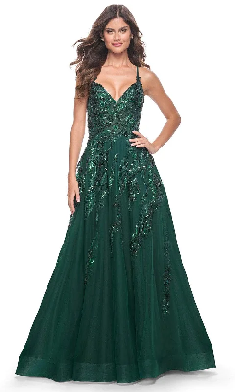 luxury prom dressesLa Femme 32346 - Sleeveless A-Line Prom Dress