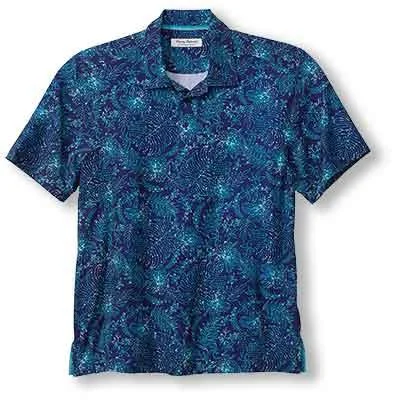 Tommy Bahama IslandZone Bahama Coast Azul Burst Camp Shirt - Bering Blue