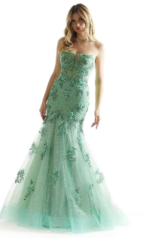 prom dresses for pear shapesMori Lee 49008 - 3D Floral Mermaid Prom Dress