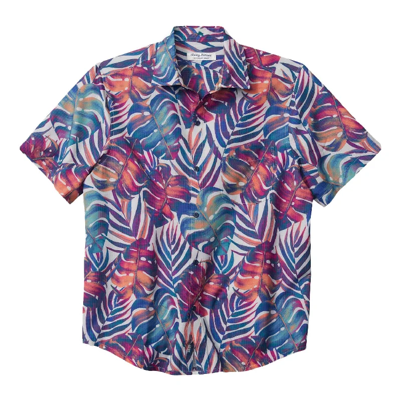 Tommy Bahama IslandZone Bahama IslandZone Coast Monarch Monstera Camp Shirt - Summer Grey