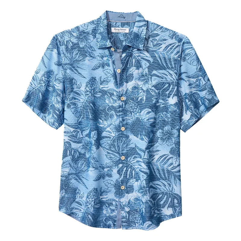 Tommy Bahama IslandZone Coconut Point Ocean Escape Camp Shirt - Dew Drop