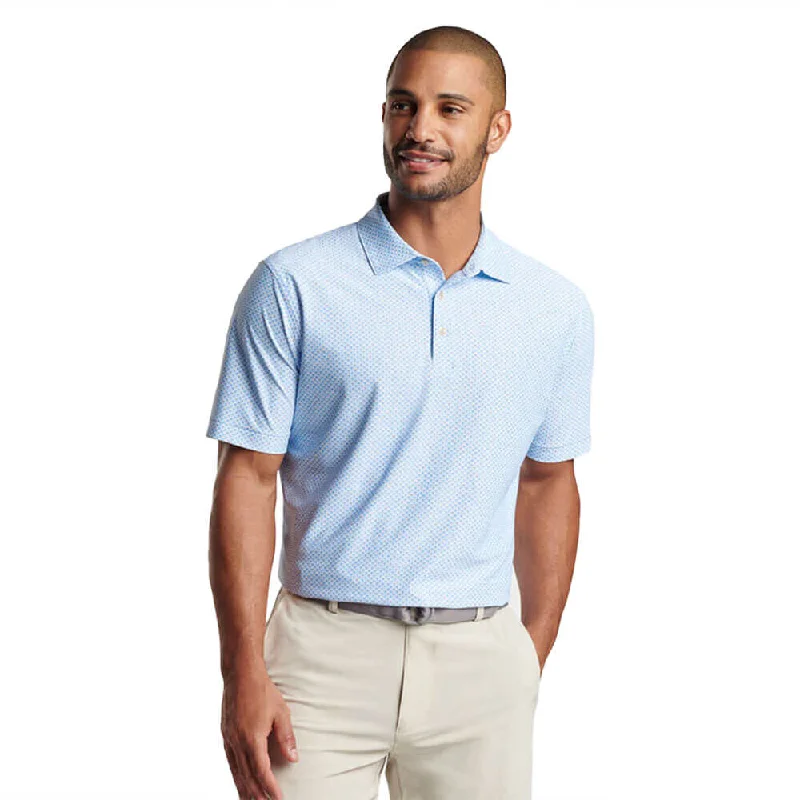 Peter Millar Grill And Chill Performance Mesh Polo Shirt - White