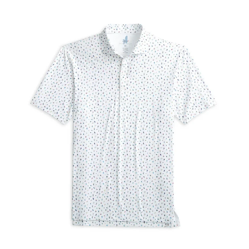 Johnnie-O Gone Skiing Featherweight Polo Shirt - White