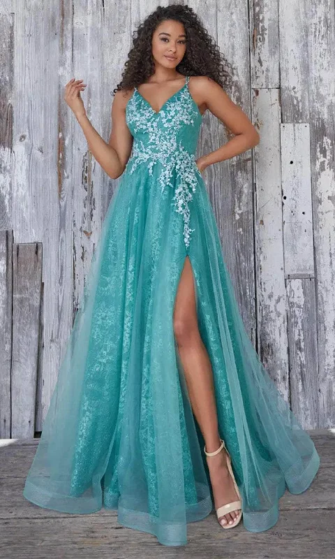 prom dress accessoriesColette By Daphne CL5197 - Beaded Lace Applique Prom Dress