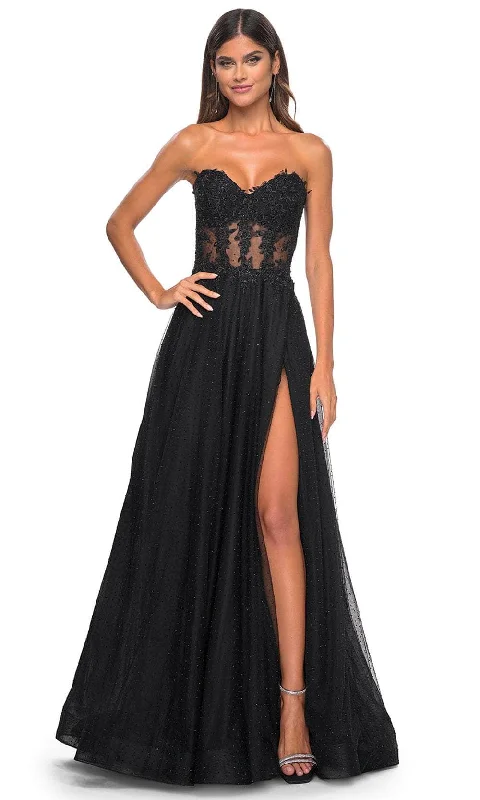 prom dress style guidesLa Femme 32313 - Lace Bodice Prom Dress