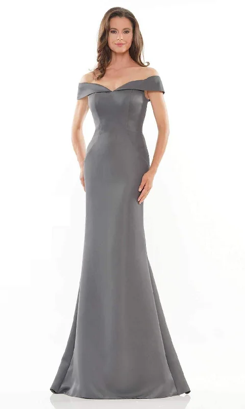 prom dress accessoriesMarsoni by Colors - MV1153 Off Shoulder Satin Prom Gown