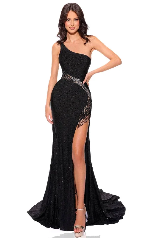 flowy prom dressesAmarra 88791 - One Shoulder Embellished Prom Dress