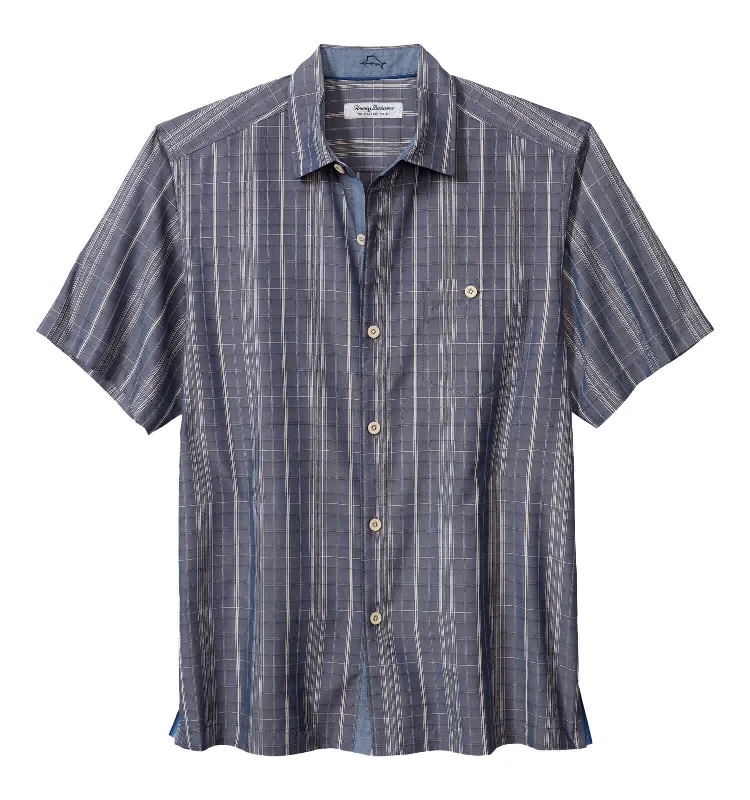 Tommy Bahama IslandZone Coconut Point Samba Stripe Camp Shirt - Island Navy