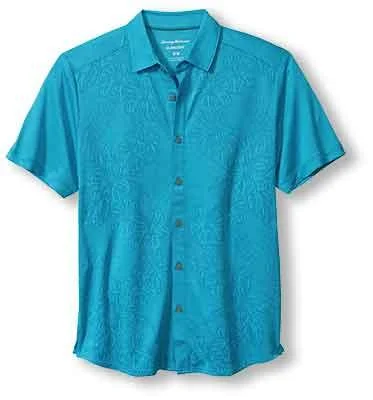 Tommy Bahama Palm Coast Cascade Vines Camp Shirt - Vacation Blue