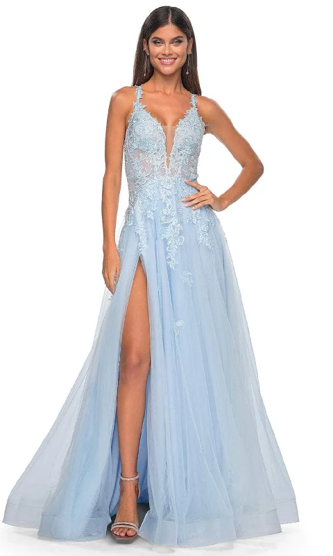 prom dresses for apple shapesLa Femme 32438 - Embellished A-Line Prom Gown