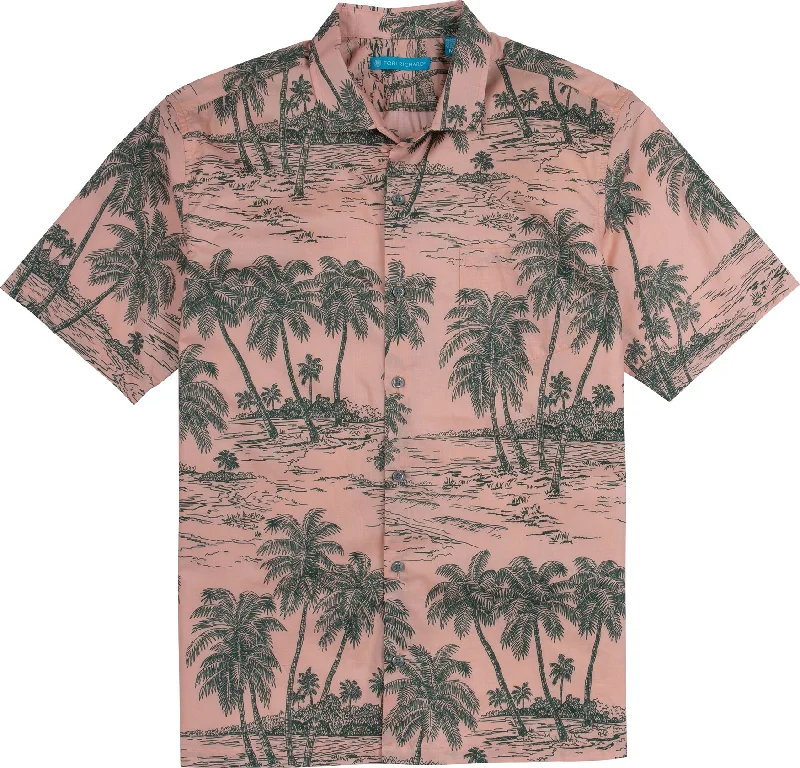 Tori Richard Ballpoint Paradise Cotton Lawn Camp Shirt - Pink