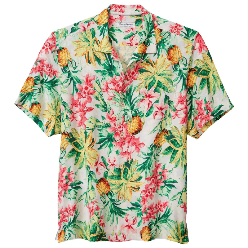 Tommy Bahama Veracruz Cay Orchid Oasis Camp Shirt - Summer Grey