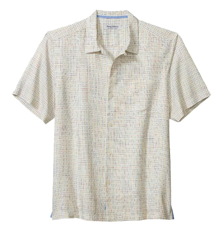 Tommy Bahama IslandZone Coconut Point Prismatic Check Camp Shirt - Froth