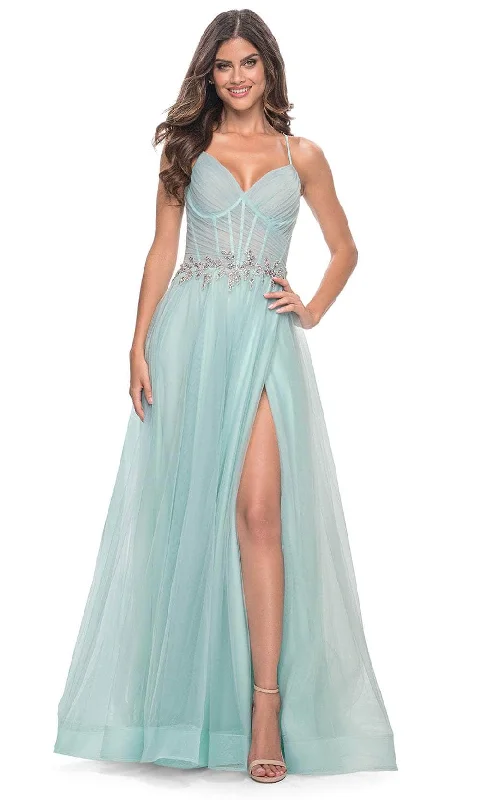 cap sleeve prom dressesLa Femme 32117 - Corset Bodice Prom Dress