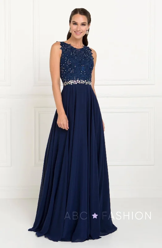 maxi dresses for special occasionsLong Applique Chiffon Dress by Elizabeth K GL2417