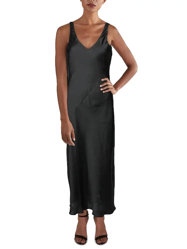 Sleeveless Dress In VelvetRylie Lou Lou Womens Satin Sleeveless Slip Dress