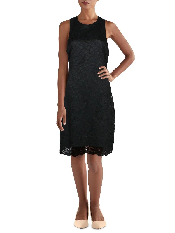 Sleeveless Dress In RayonWomens Lace Sleeveless Cocktail Dress