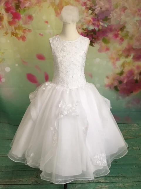 Sleeveless Dress Flower GirlChristie Helene Sleeveless Tulle Dress