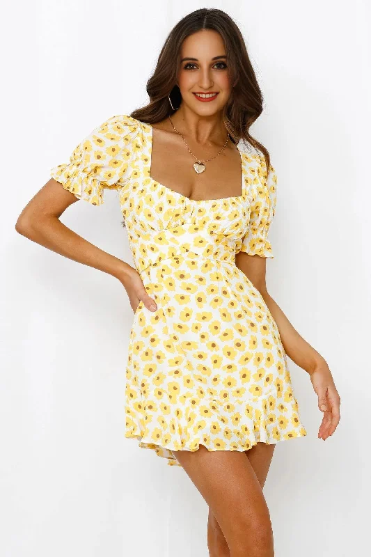 maxi dresses with low necklinesLong Road Dress Yellow