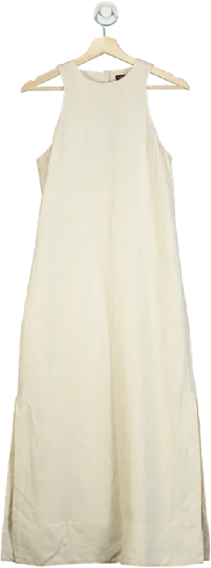 Sleeveless Dress With Floral PrintsKaren Millen Cream Sleeveless Dress UK 6