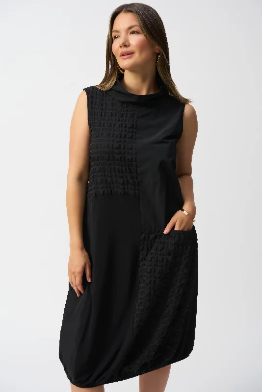 Sleeveless Dress For WeddingJoseph Ribkoff -  Bubble Jacquard Sleeveless Cocoon Dress