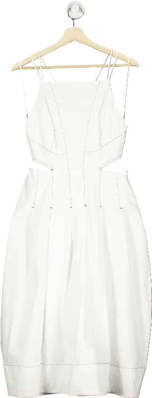 Sleeveless Dress With Button-Up BackAnthropologie White Sleeveless Cutout Dress UK 10