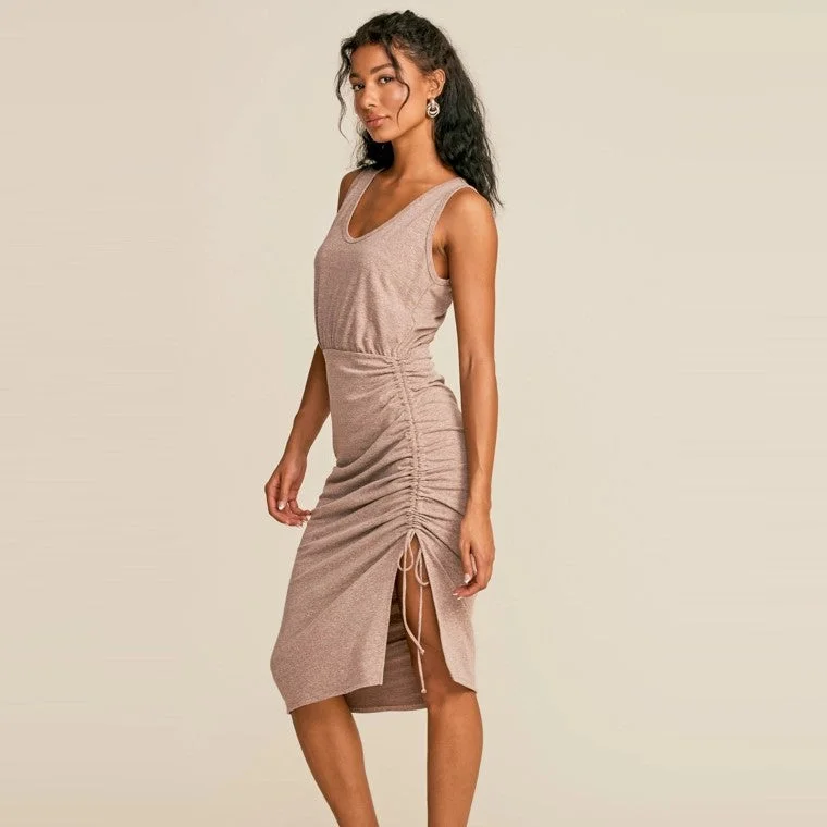 Sleeveless Dress With Halter NeckSleeveless Dress (Mocha)