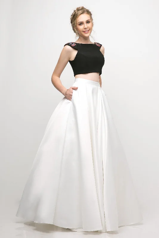 maxi dresses for mother of the groomLong Off Shoulder Two-Piece Dress by Cinderella Divine CA316