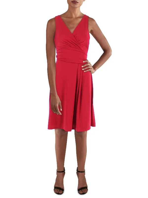 Sleeveless Dress With Short SkirtWomens Jersey Sleeveless Fit & Flare Dress