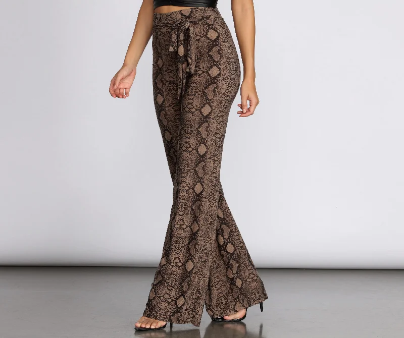 women's denim pantsSassy Stunner Snake Print Pants