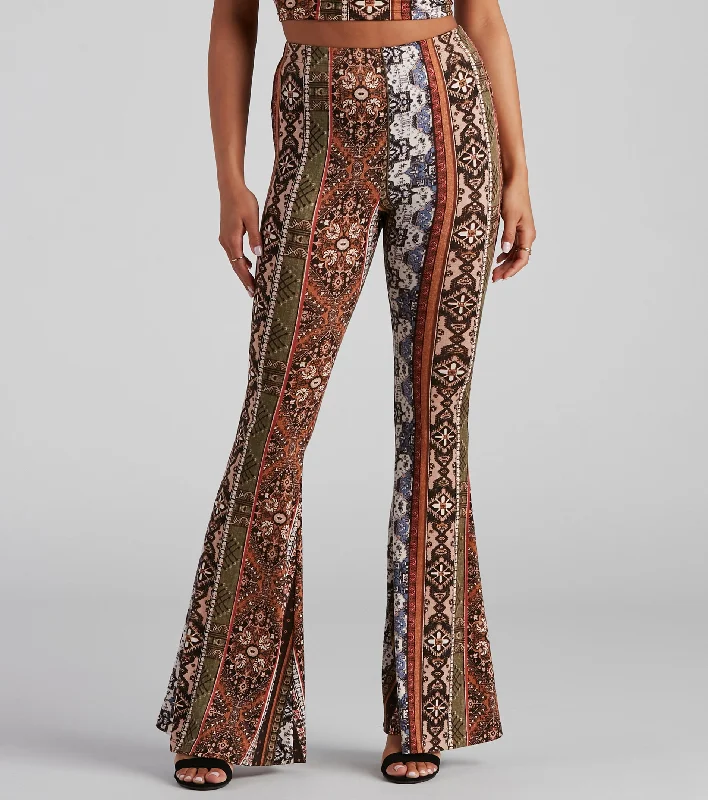 women's high-performance pantsBoho Dreamer Printed Flare Pants