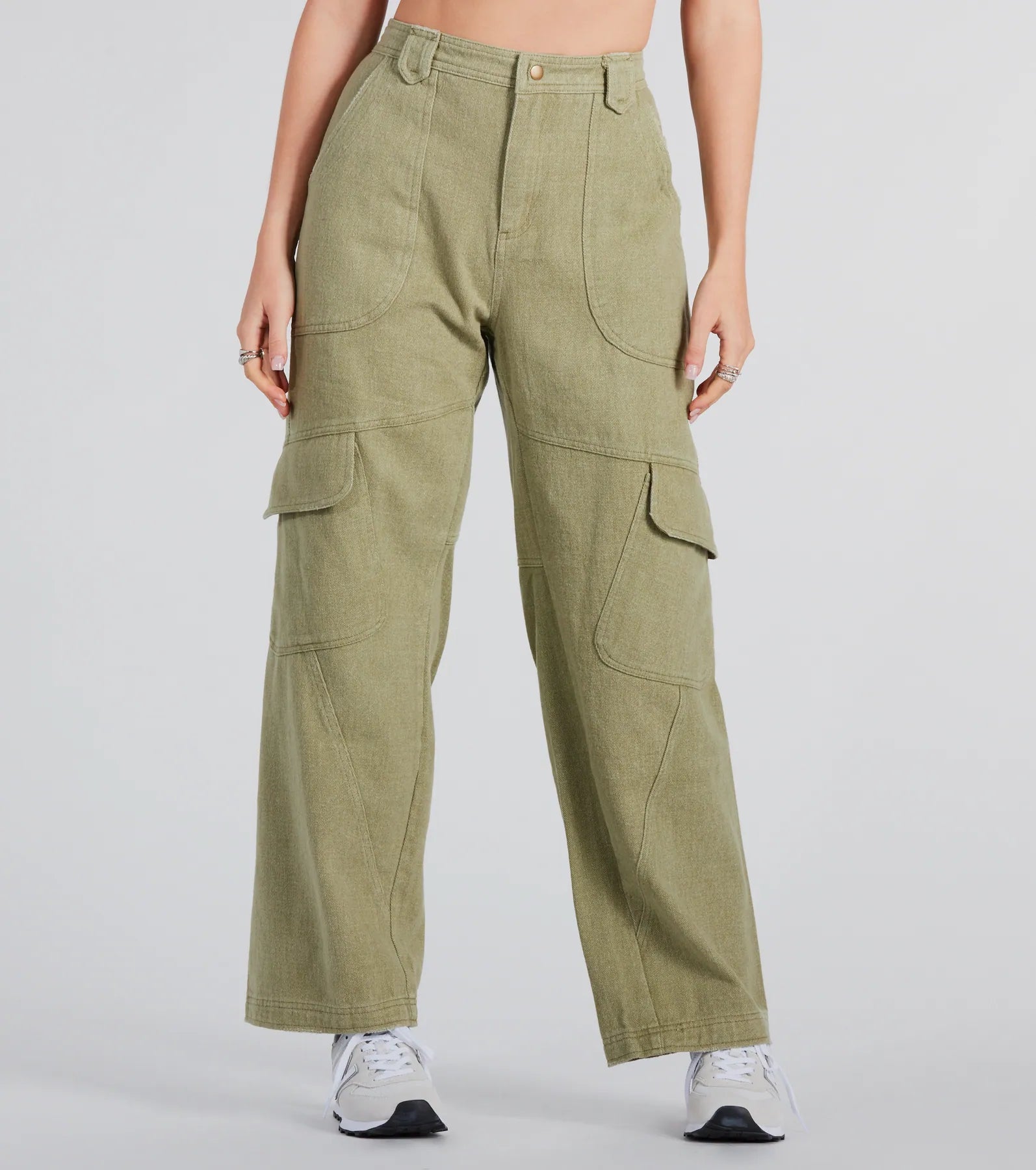 women's party pantsCasual Mood Wide-Leg Cargo Pants