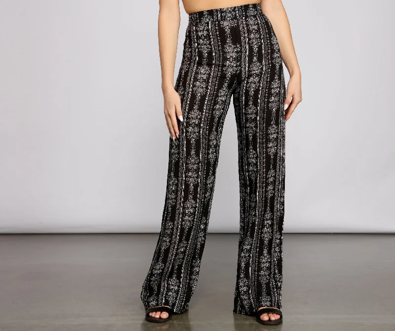 women's jogger pantsEffortless Beauty Boho Wide-Leg Pants