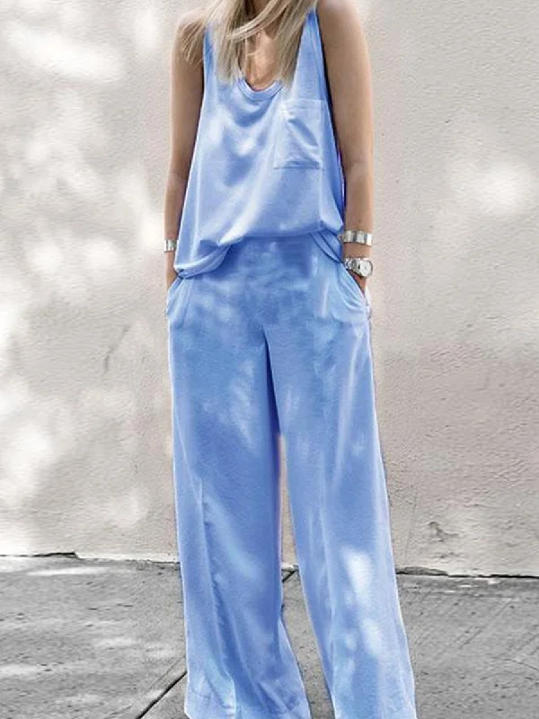 women's skinny pantsFashionable Casual Loose Top Pants Suit