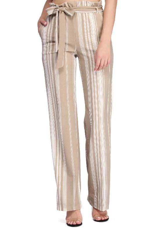 women's solid-color pantsJust My Stripe Wide Leg Pants