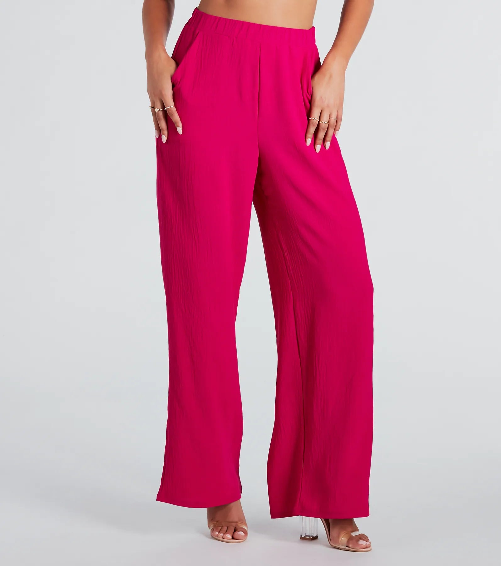 women's slim-fit pantsSunny Vibes Woven Wide-Leg Pants