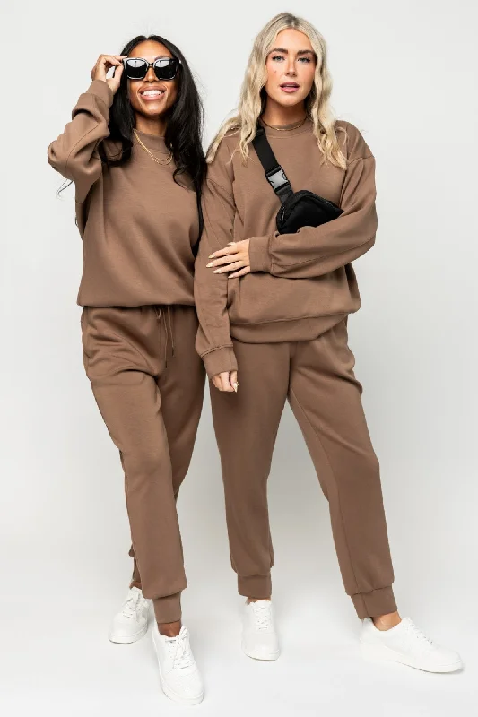 women's wedding pantsKnox Joggers in Mocha - FINAL SALE