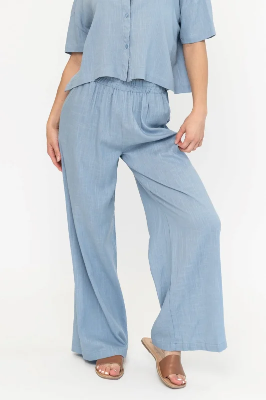 women's relaxed-fit pantsGabbie Pants in Blue - FINAL SALE