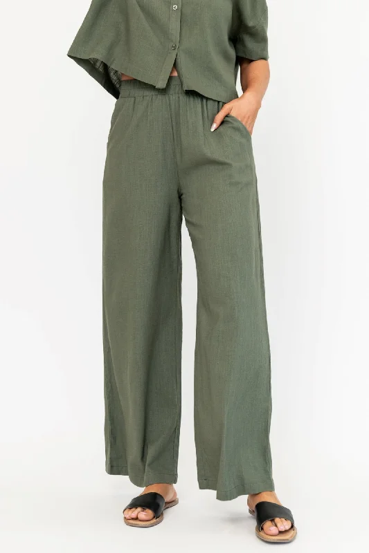 women's short pantsGabbie Pants in Olive - FINAL SALE