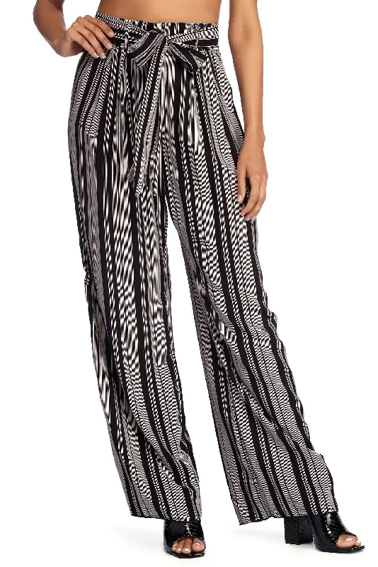 women's plus-size pantsJust Your Stripe Wide Leg Pants